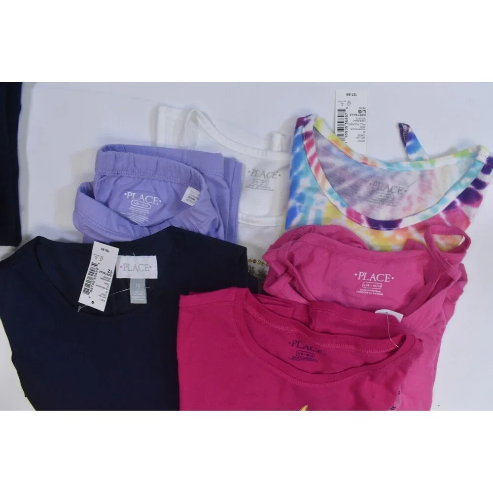 The Childrens Place Lot Of 12 Girls Size Large 10/12 Mixed Season Tops Bottoms